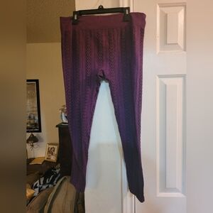 Purple Winter Leggings